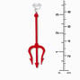 Red Devil Pitchfork 3&quot; Clip-on Drop Earrings,