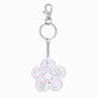 Purple Daisy Shaker Mirror Keychain,