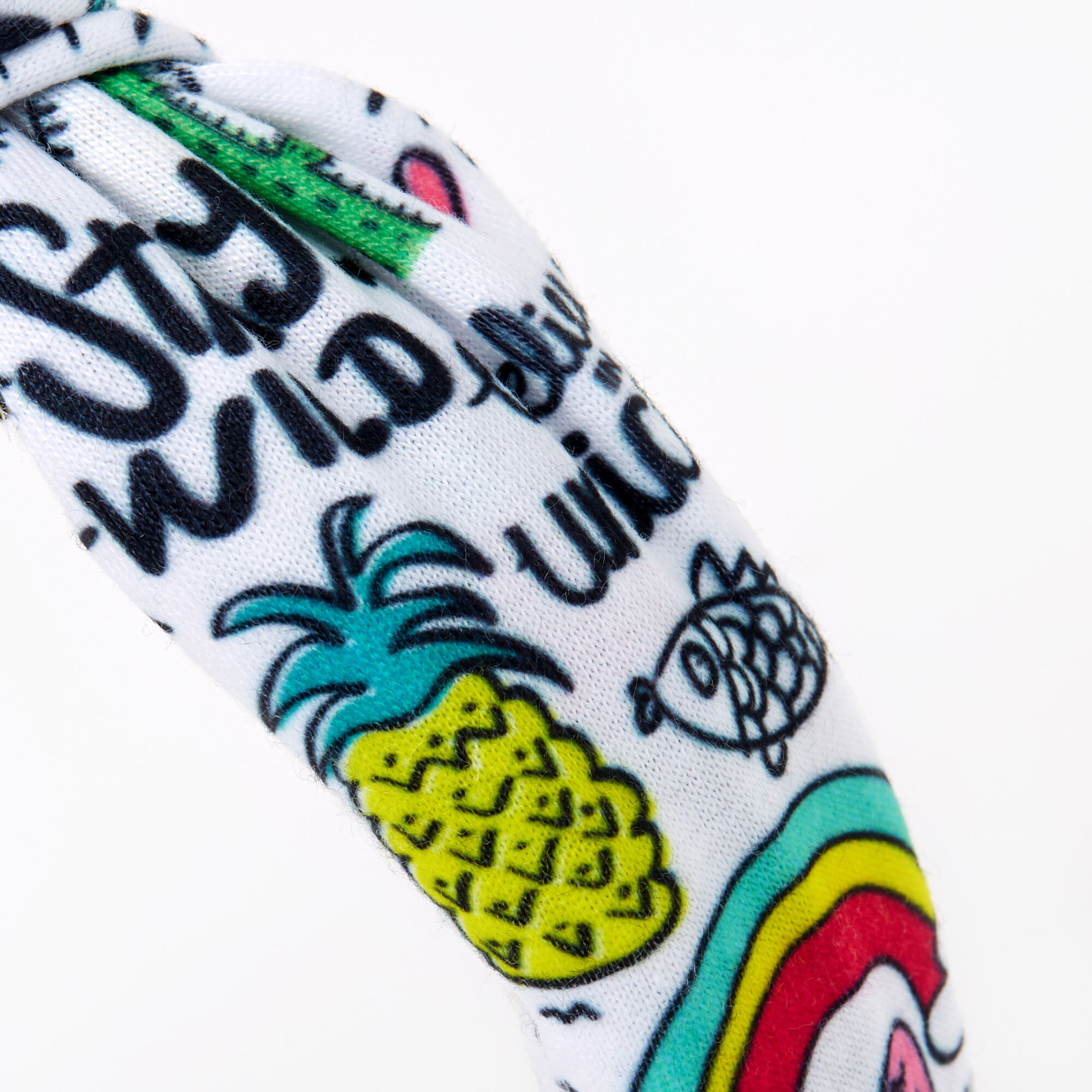 Unicorn Doodle Print Twisted Headband,