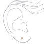 Mixed Metal Graduated Stud Earrings - 9 Pack,