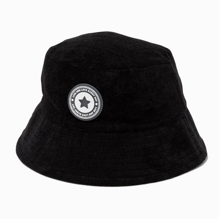Sporty Black Bucket Hat,