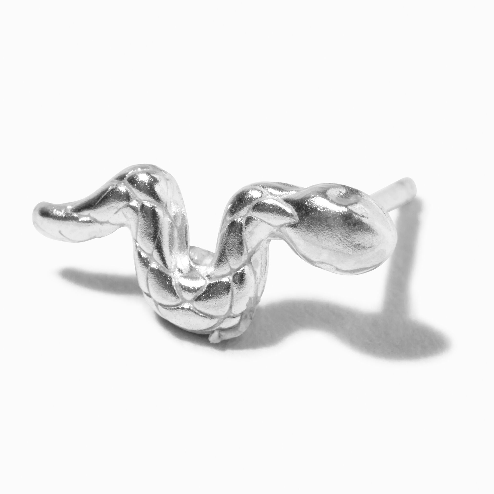 View Claires One Snake Stud Earring Silver information