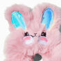 Pink Medium Faux Fur Bunny Hair Scrunchie,