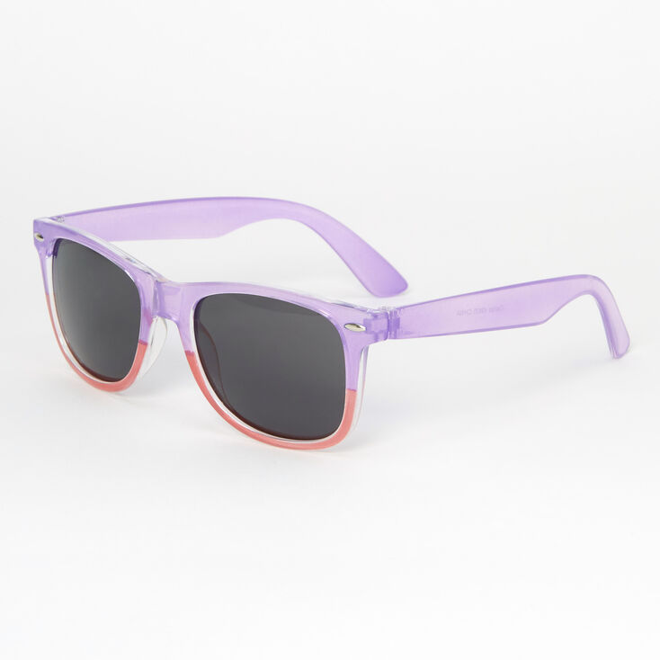 Two Tone Purple & Pink Retro Sunglasses | Claire's US