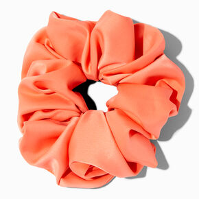 Giant Orange Silky Hair Scrunchie,