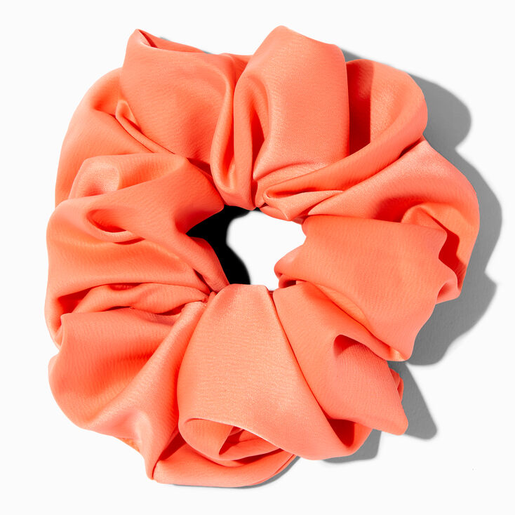 Giant Orange Silky Hair Scrunchie,