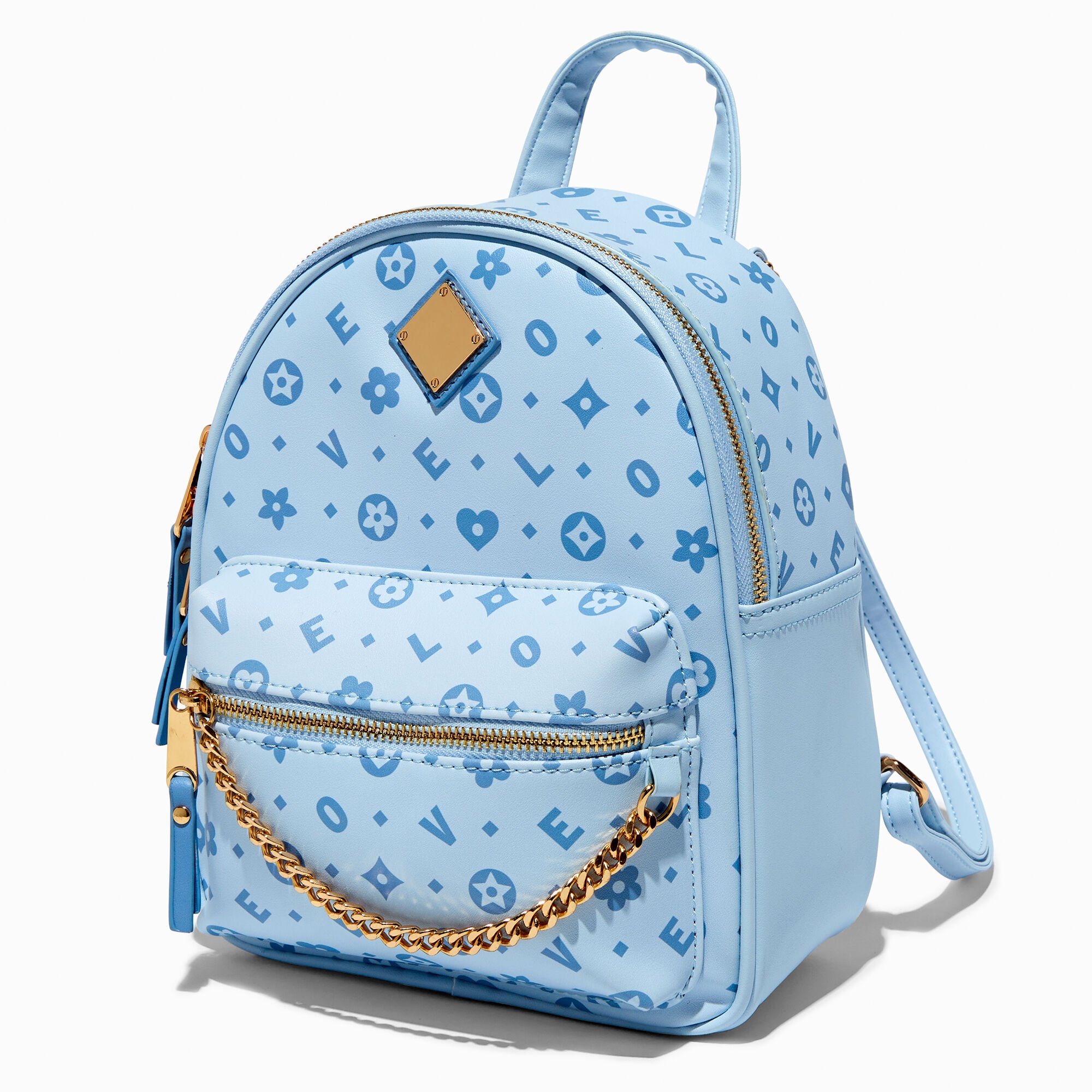 View Claires Status Icons Small Backpack Blue information