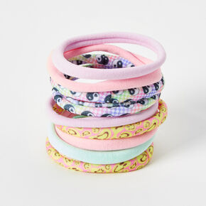 Yin Yang Rolled Hair Ties - 10 Pack,