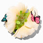 Butterfly &amp; Ivory Flower Hair Claw,