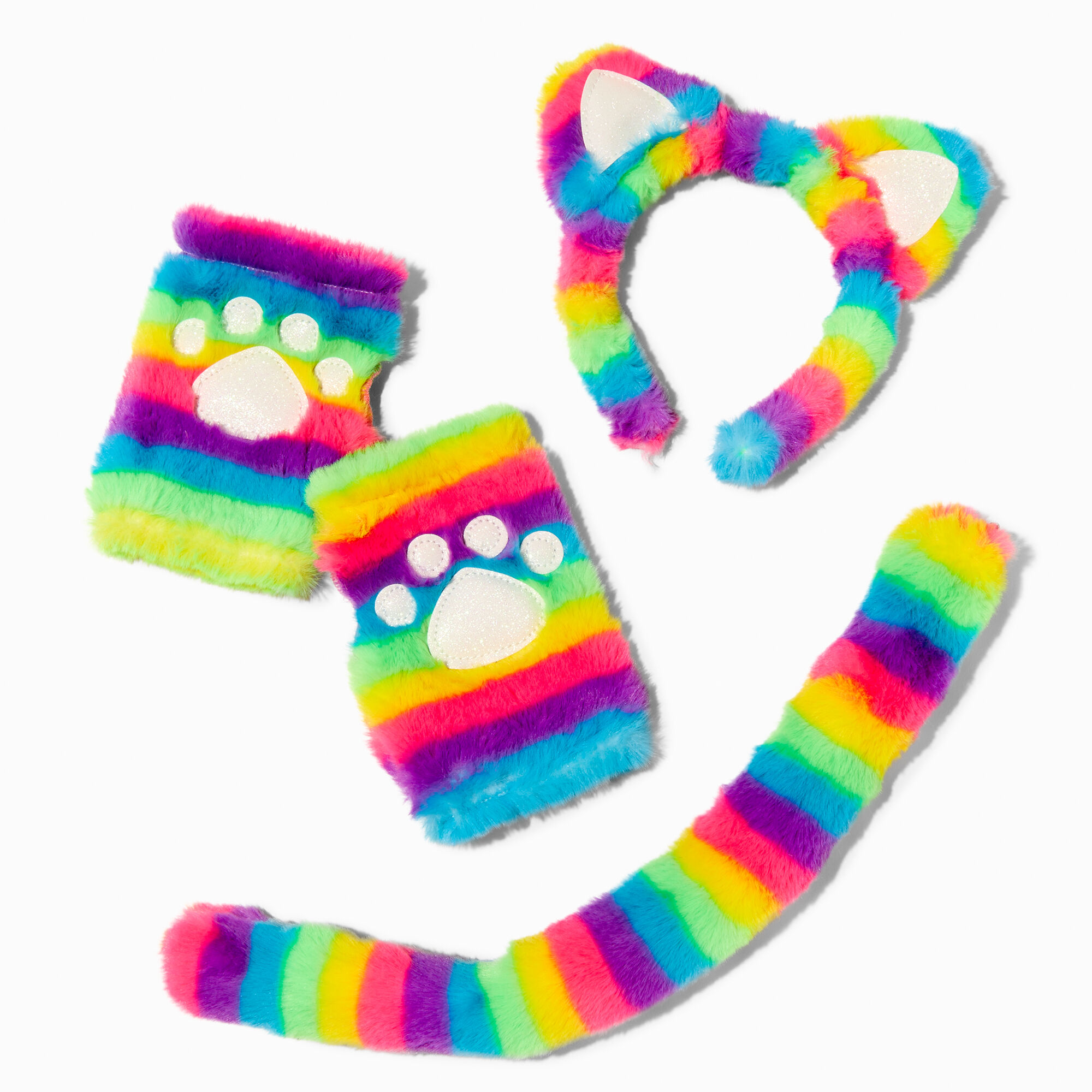 Bright Rainbow Cat Dress Up Set - 3 Pack,