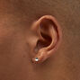 Silver 4MM Button Stud Earrings,