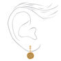 Mixed Metal 0.5&quot; Glitter Disc Drop Earrings - 3 Pack,