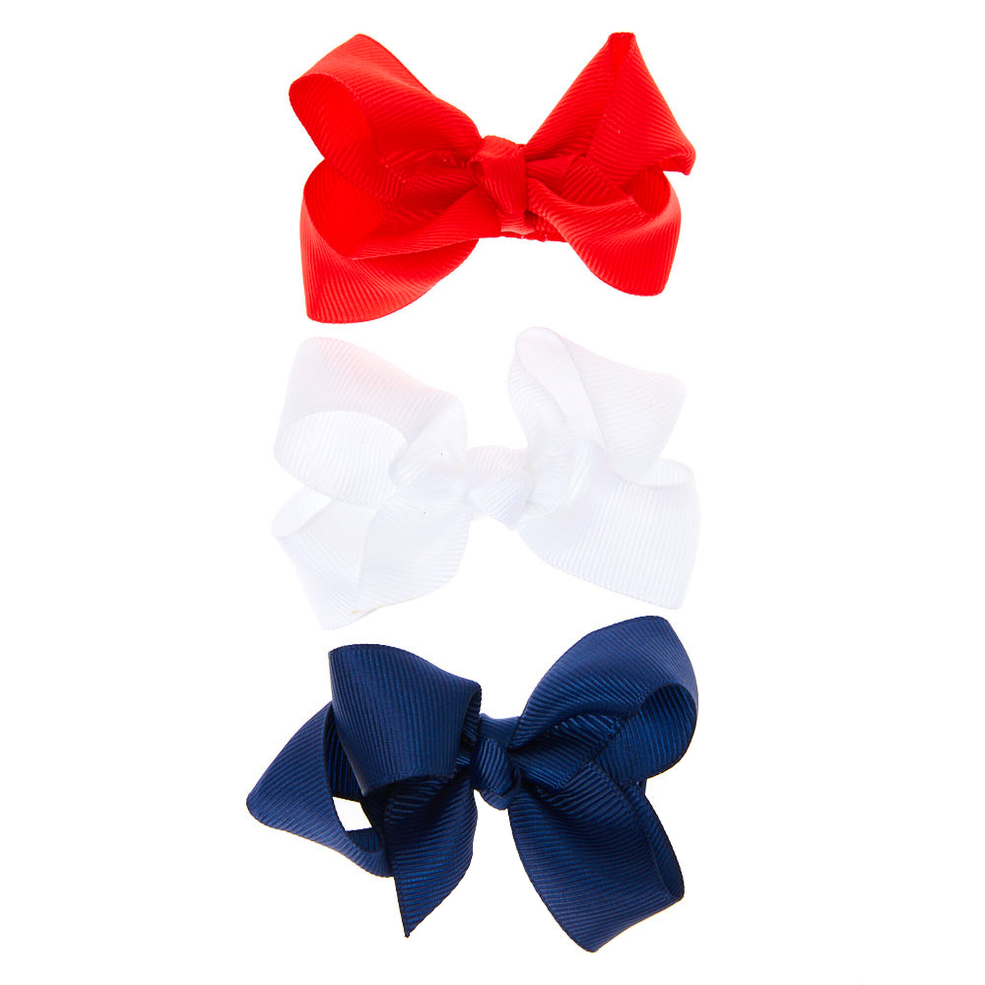 View Claires Club Ribbon Hair Bow Clips 3 Pack information