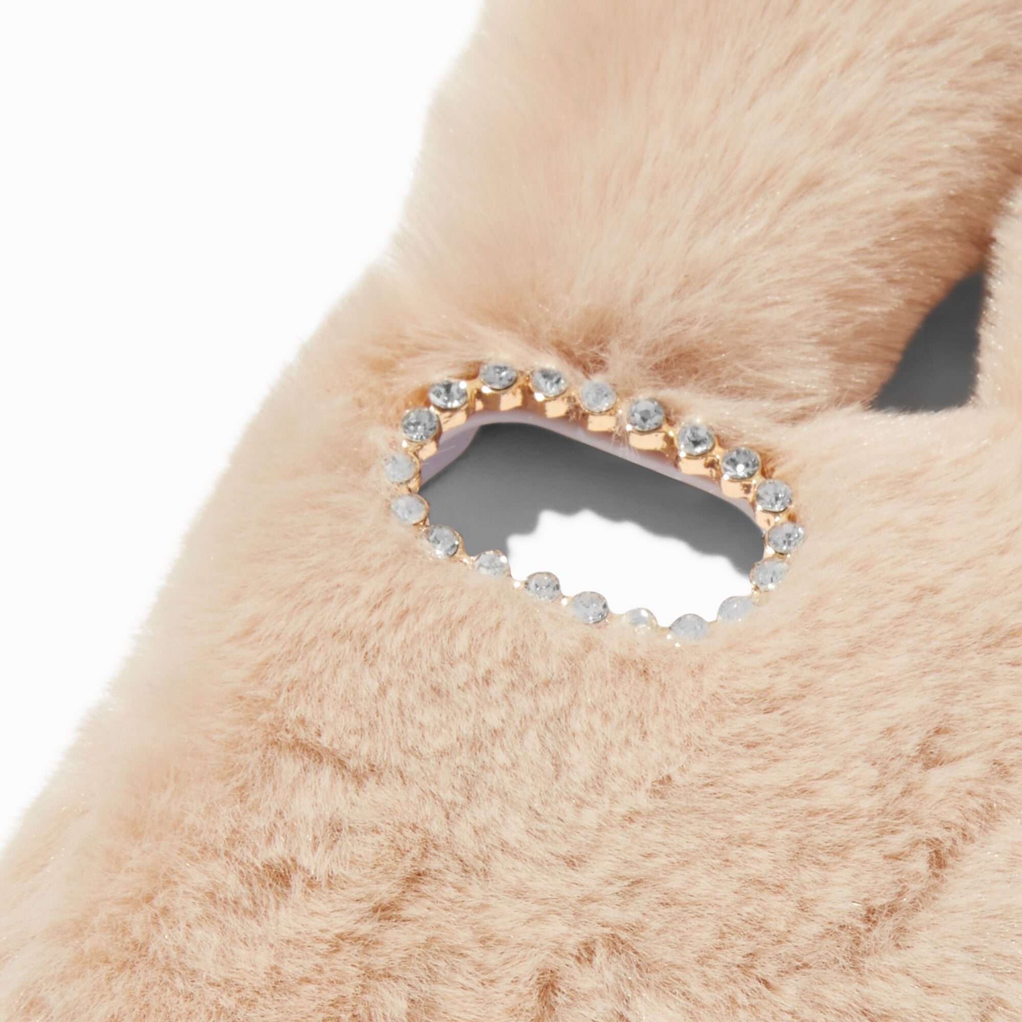 Coque de protection pour portable lapin brun roux en fausse fourrure - Compatible avec iPhone® 6/7/8/SE,