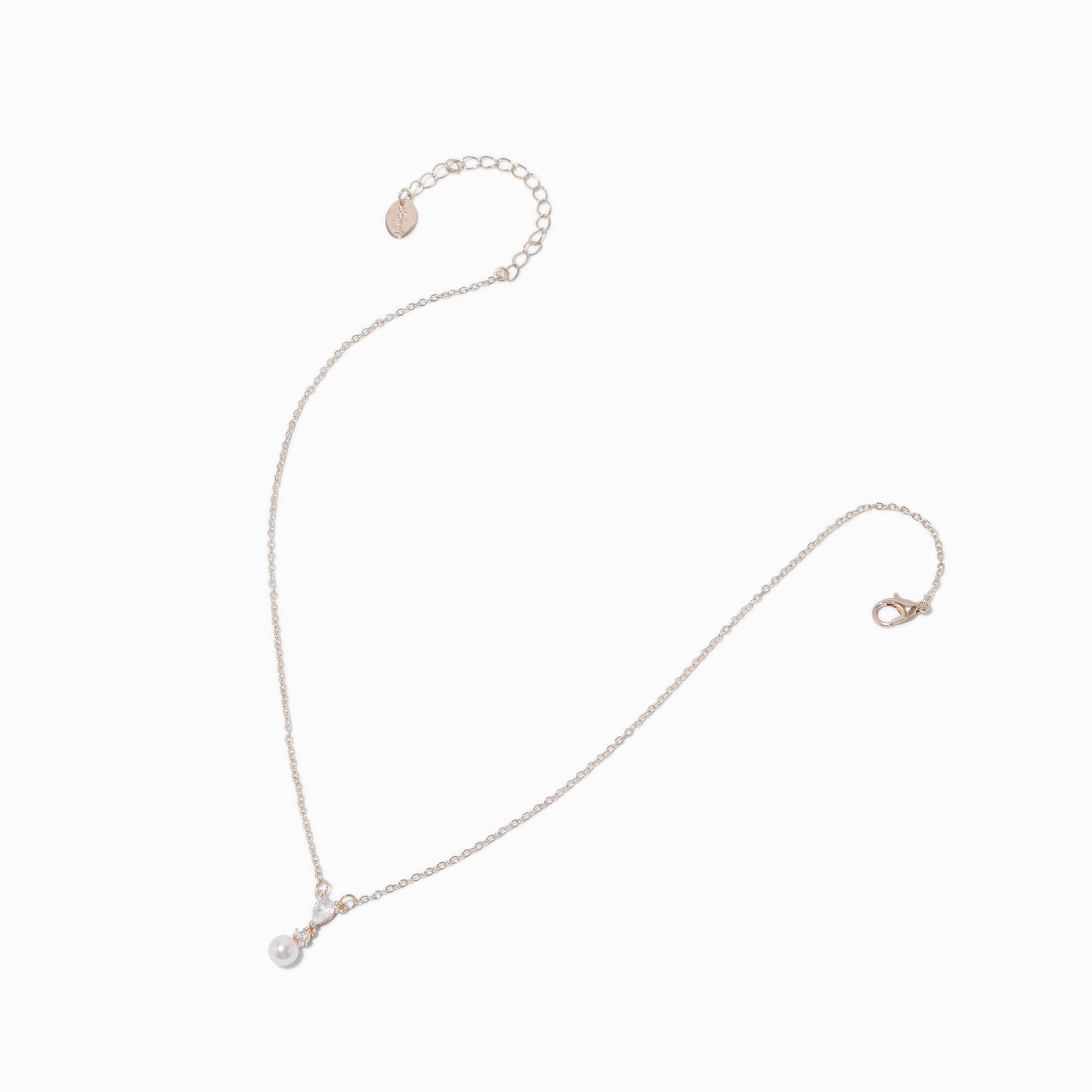 Rose Gold-tone Cubic Zirconia Blush Pink Pearl Jewelry Set - 2 Pack,
