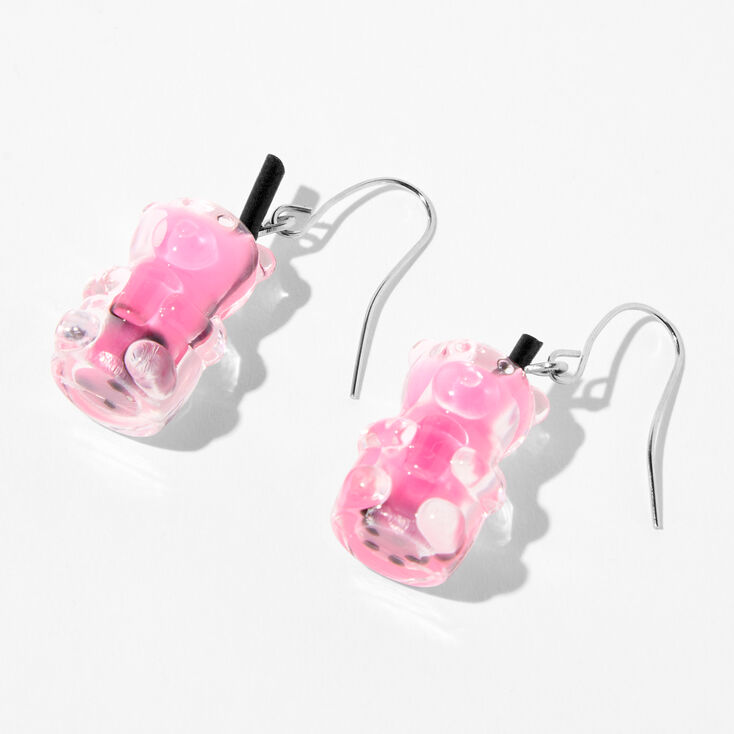 Pink 0.5&quot; Gummy Bears&reg; Drop Earrings,