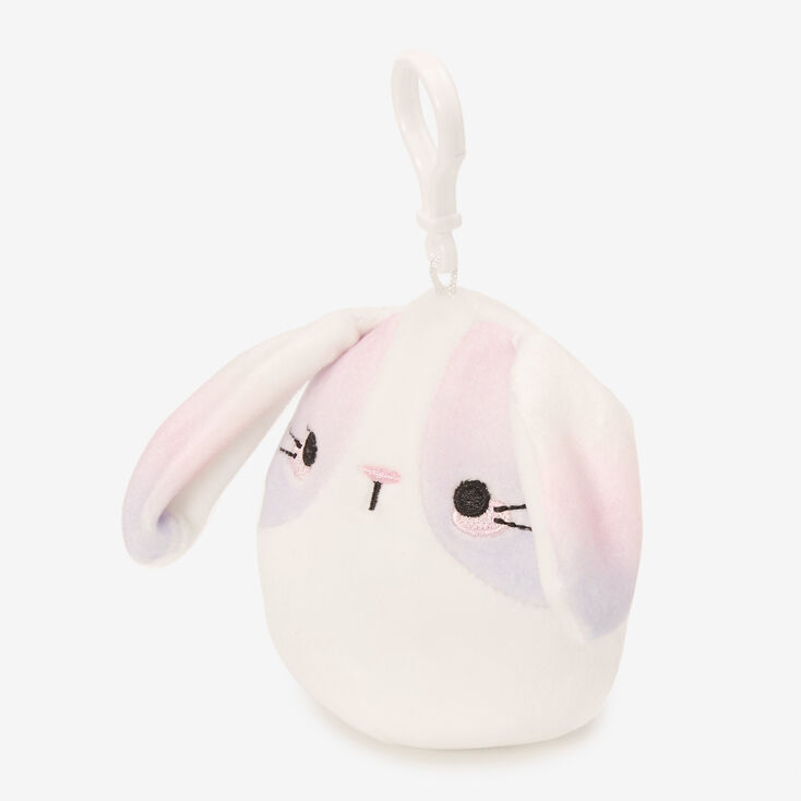 Squishmallows&trade; 3.5&quot; Claire&#39;s Exclusive Ombr&eacute; Bunny Soft Toy Bag Clip,