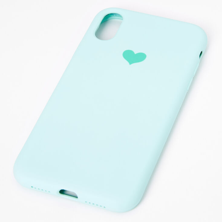 Mint Heart Phone Case - Fits iPhone XR,