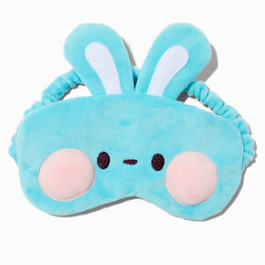 Masque de sommeil lapin aqua en peluche,