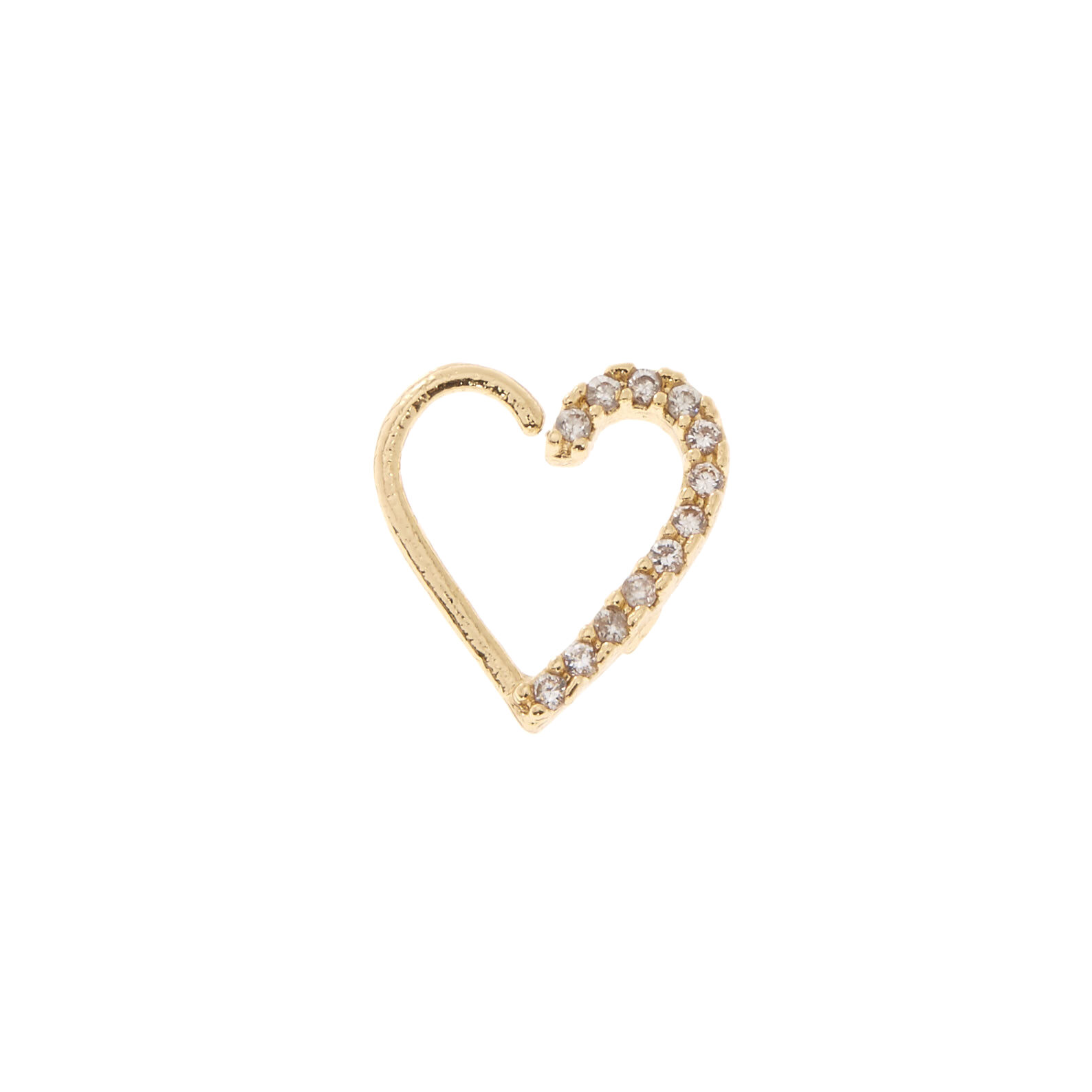 Crystal Heart Daith Earring