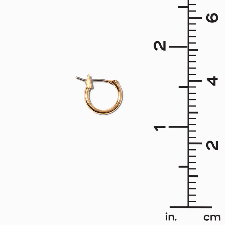 Gold-tone 10MM Hoop Earrings,