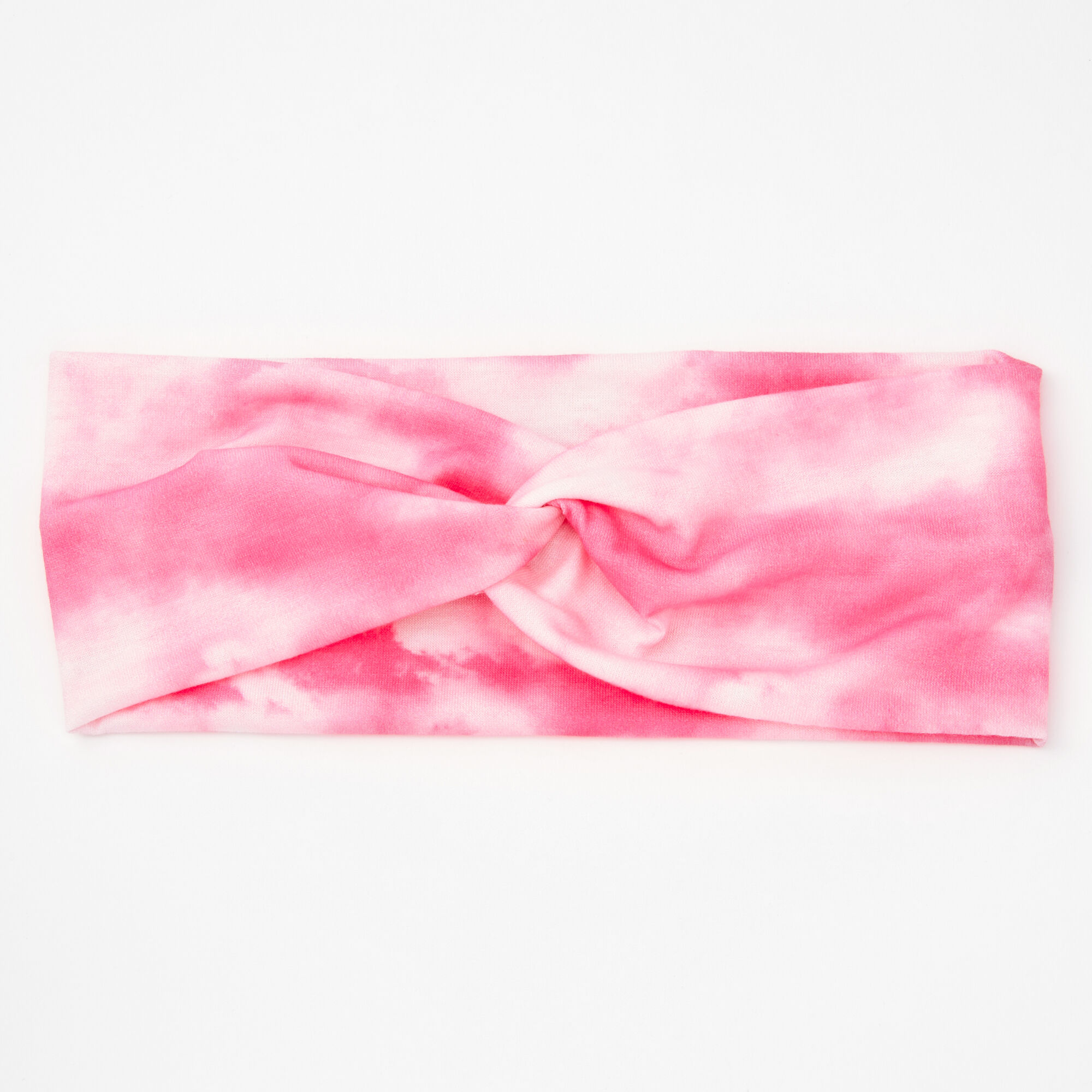 Bright Pink Tie Dye Twisted Headwrap,