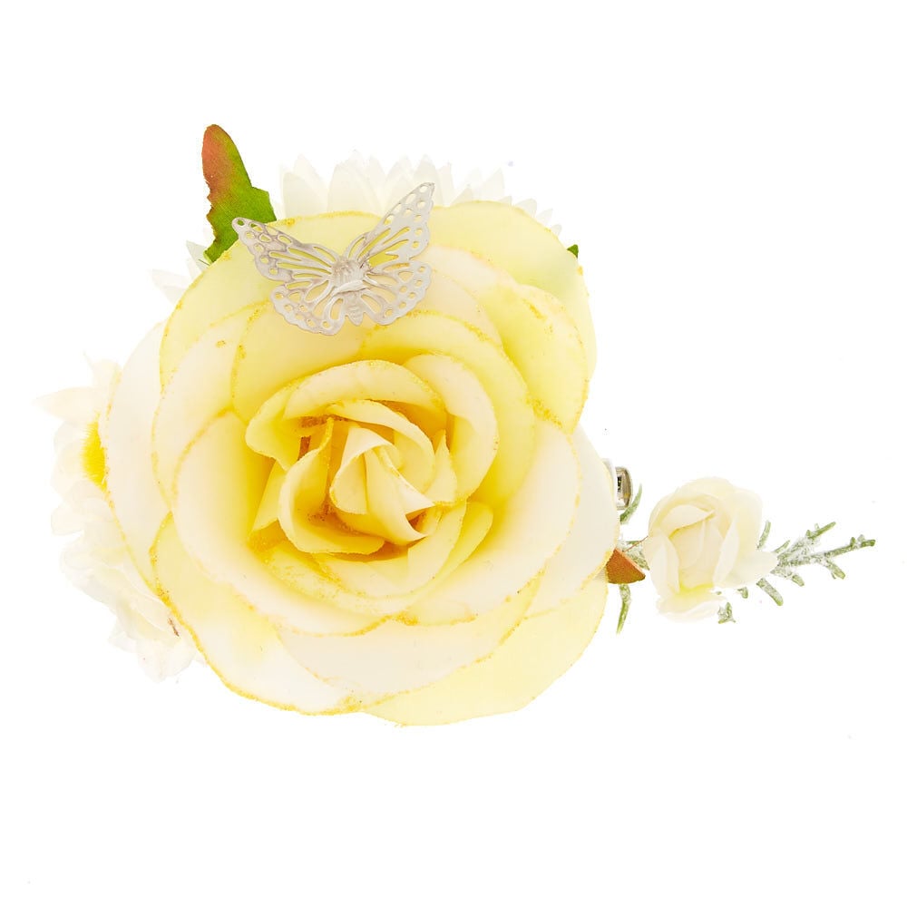 Bouquet Flower Hair Clip Yellow Claire s