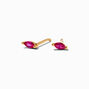 C LUXE by Claire&#39;s 18k Yellow Gold Plated Fuchsia Cubic Zirconia Marquise Stud Earrings,