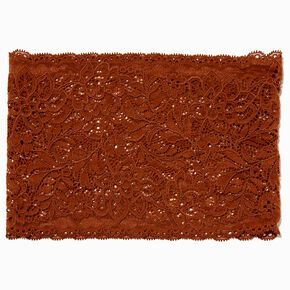 Dark Brown Lace Headwrap,