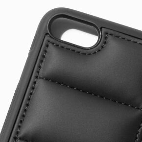 Black Quilted Padded Phone Case - Fits iPhone&reg; 6/7/8/SE,