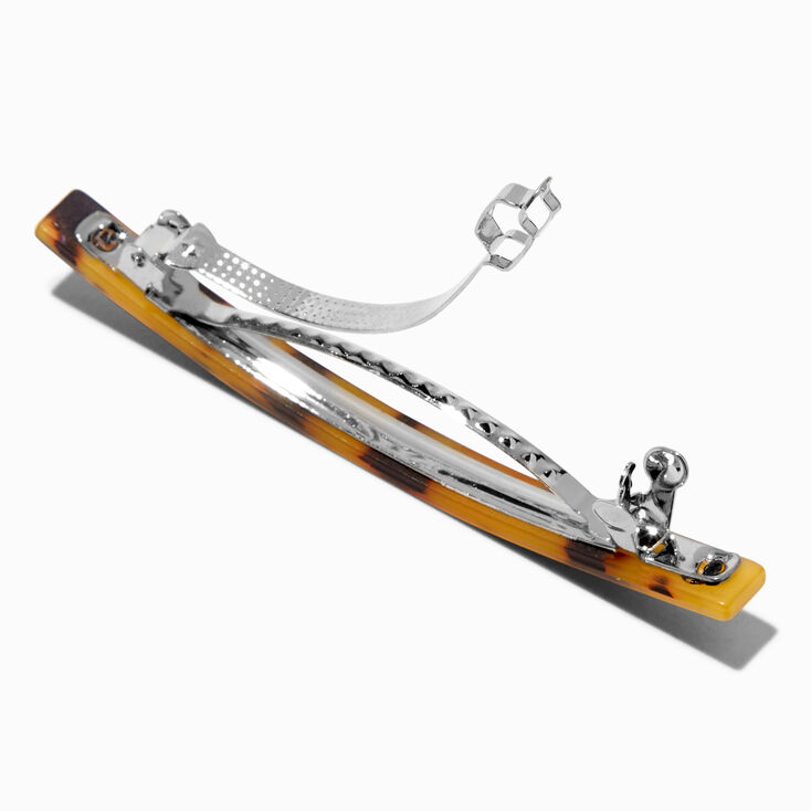 Tortoiseshell Embellished Hair Barrette Clip,