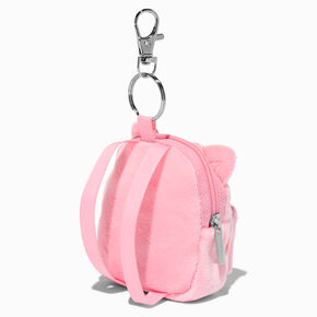 Pink Cat Mini Backpack Keychain,