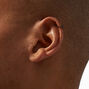 Sterling Silver Black 22G Cartilage Ball Hoop Earring,