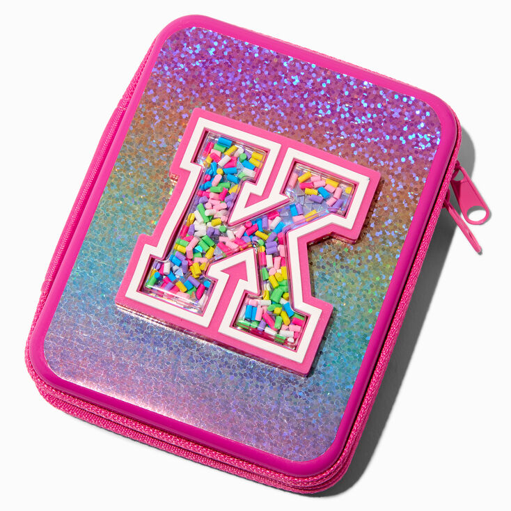 Shaker Initial Makeup Tin - K,