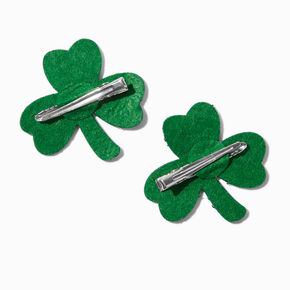 St. Patrick&#39;s Day Crystal Shamrock Hair Clips - 2 Pack,