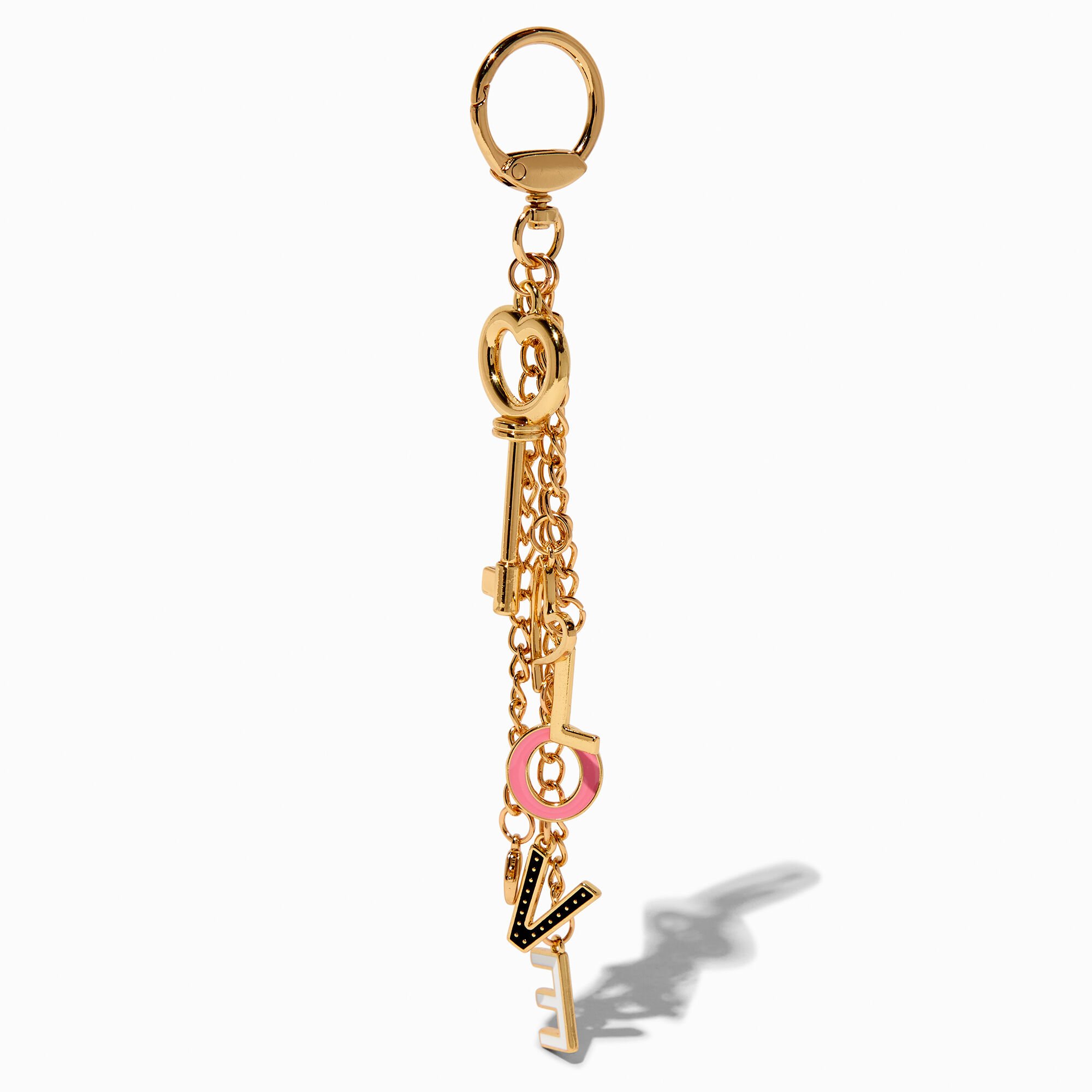 "Love" Gold-tone Bag Charm,