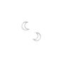 Sterling Silver Crescent Moon Stud Earrings,