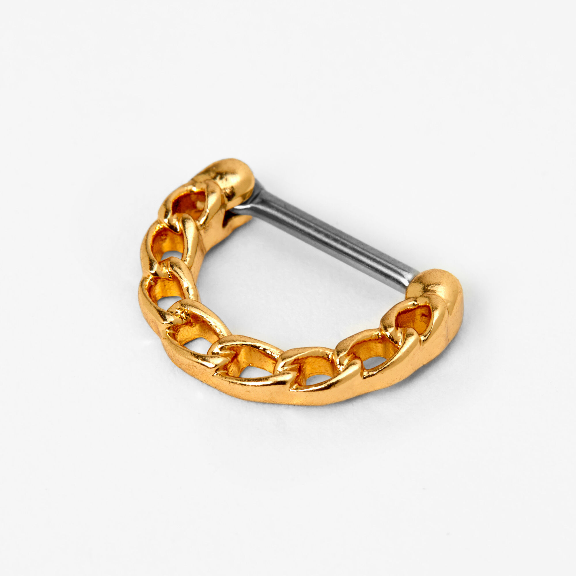 Gold Plated Smooth Basic Septum Clicker 