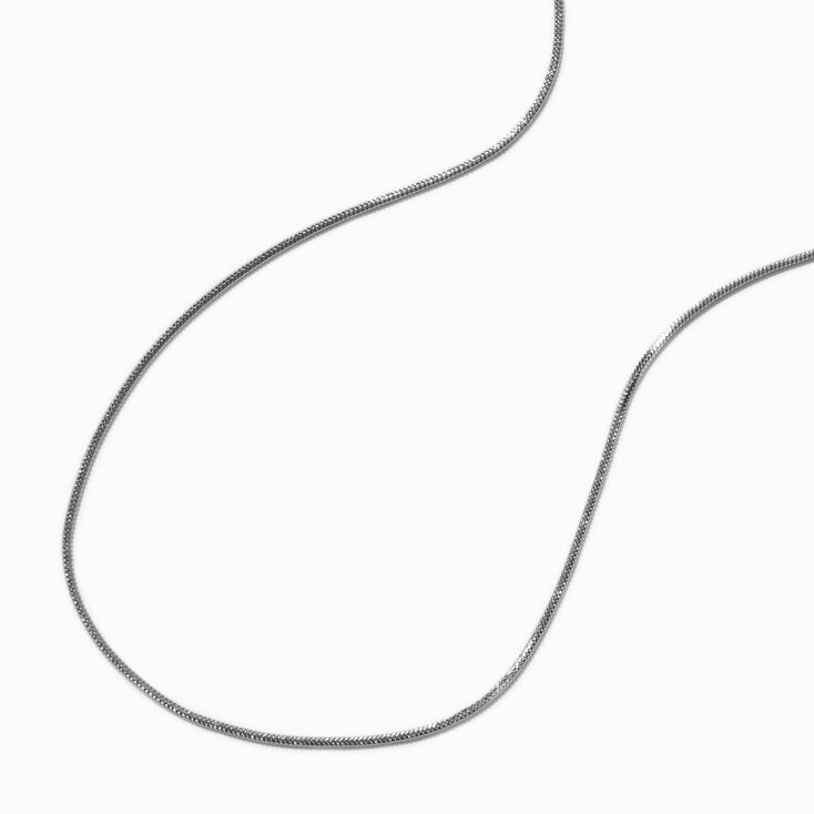 Collier mini cha&icirc;ne serpent en acier inoxydable couleur argent&eacute;e,