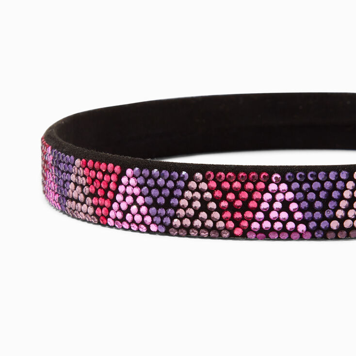 Pink &amp; Purple Geometric Bling Headband ,