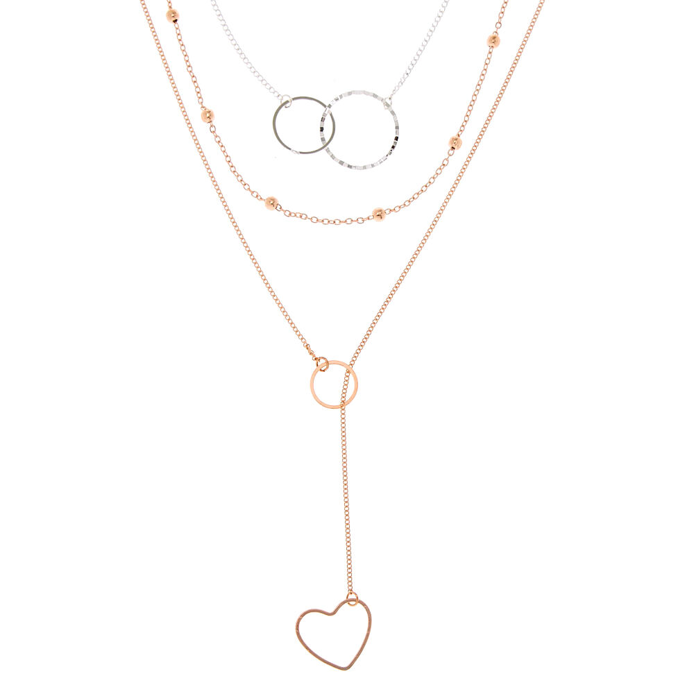 Mixed Metal Y-Neck Choker Set,