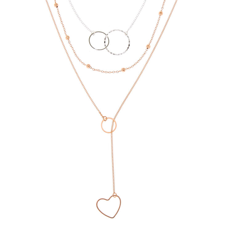 Mixed Metal Y-Neck Choker Set,