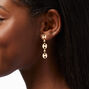 Gold-tone 1.5&quot; Small Tab Linear Drop Earrings,