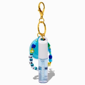 &quot;Smile&quot; Happy Face Charm Lip Gloss Wristlet Keychain,