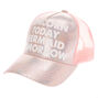 Casquette de camionneur &laquo;&nbsp;Unicorn Today Mermaid Tomorrow&nbsp;&raquo; - Rose,