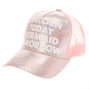 Unicorn Today Mermaid Tomorrow Trucker Hat - Pink,