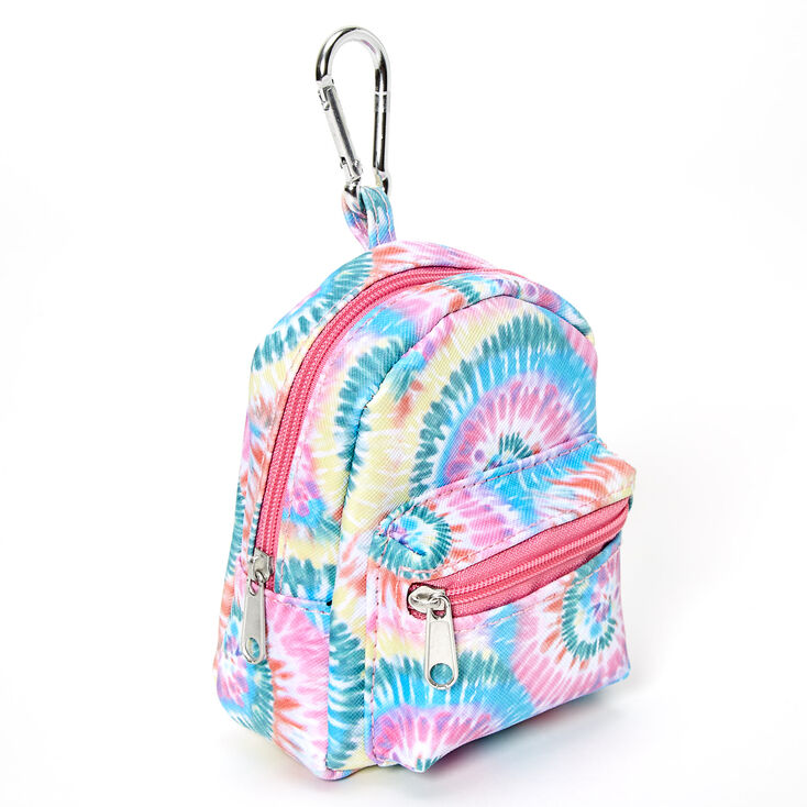 Rainbow Tie Dye Mini Backpack Keychain | Claire's