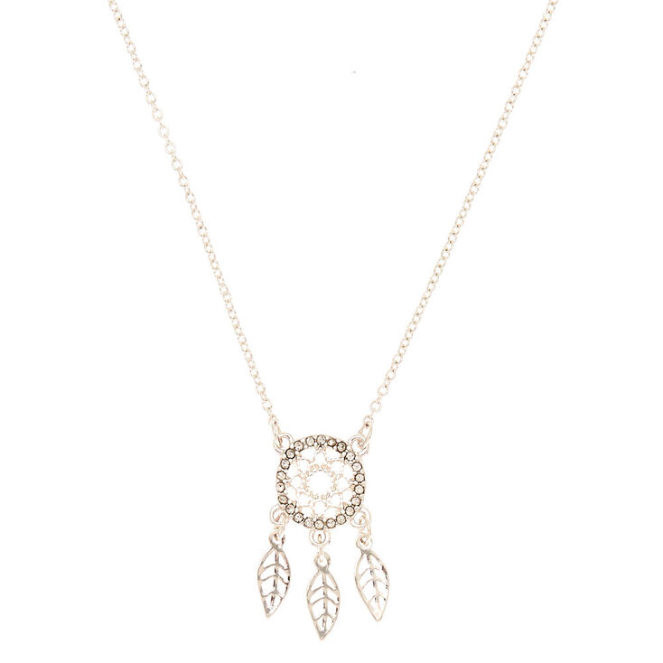 Claire's Collier à pendentif attrape-rêves couleur argenté