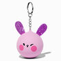 Pink Bunny Stress Ball Keychain,