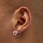 Two Hearts Stud Earrings,